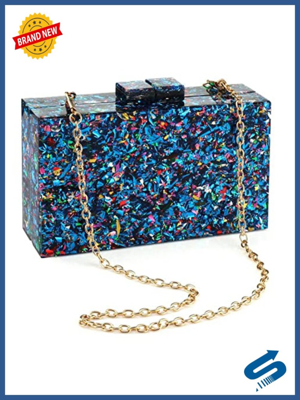 Acrylic Evening Clutch Crossbody Bag Formal Wedding Prom Party